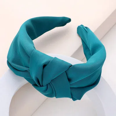 Fashnzfab Solid Knot Burnout Headband In Green