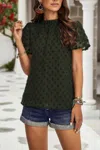 Fashnzfab Solid Layered Short Sleeve Polka Dot Shirt