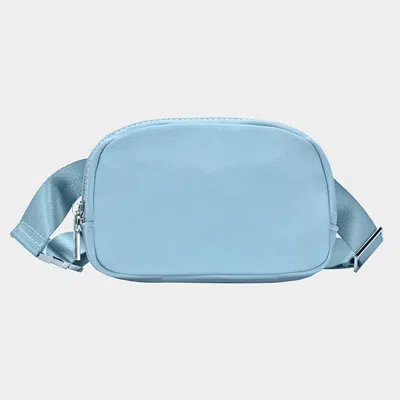 Fashnzfab Solid Nylon Crossbody Bag In Blue