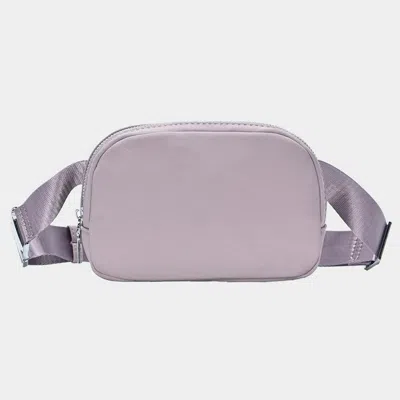 Fashnzfab Solid Nylon Crossbody Bag In Purple