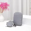 Fashnzfab Solid Nylon Sling Bag 4.75" X 1.2" X 7.5" Crossbody Bag In Gray
