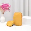 Fashnzfab Solid Nylon Sling Bag 4.75" X 1.2" X 7.5" Crossbody Bag In Yellow