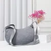 Fashnzfab Solid Nylon Sling Bag / Crossbody Bag In Gray