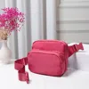 Fashnzfab Solid Nylon Sling Bag / Fanny Pack / Belt Bag In Pink