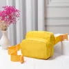 Fashnzfab Solid Nylon Sling Bag / Fanny Pack / Belt Bag In Yellow