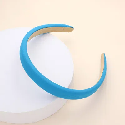 Fashnzfab Solid Padded Headband In Blue
