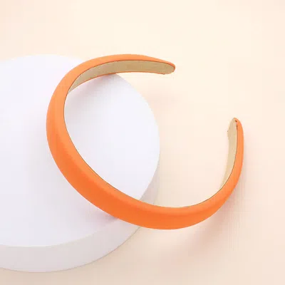 Fashnzfab Solid Padded Headband In Orange