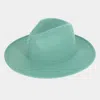 Fashnzfab Solid Panama / Fedora Hat In Blue