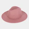 Fashnzfab Solid Panama / Fedora Hat In Multi