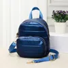 Fashnzfab Solid Puffer Mini Backpack Bag In Blue
