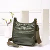 Fashnzfab Solid Quilted Shiny Puffer Mini Crossbody Bag In Green