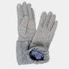 Fashnzfab Solid Quilted Tris Smart Touch Gloves In Gray