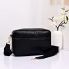 Fashnzfab Solid Rectangle Puffer Crossbody Bag In Black