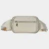 Fashnzfab Solid Rectangle Sling Bag / Fanny Pack / Belt Bag In Gray