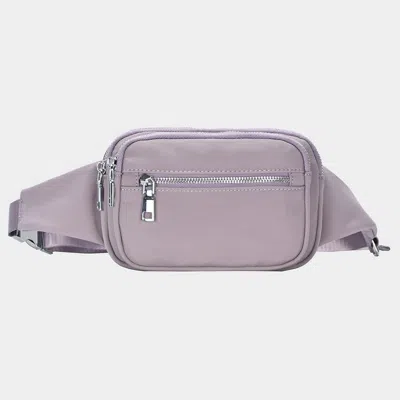Fashnzfab Solid Rectangle Sling Bag / Fanny Pack / Belt Bag In Purple