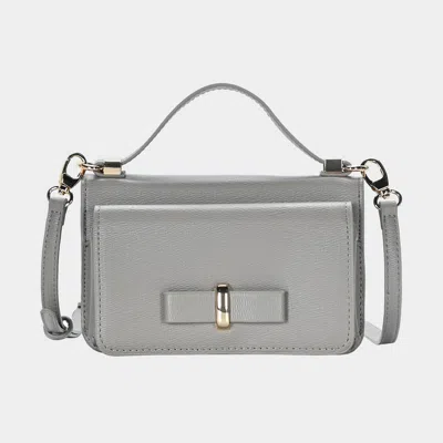 Fashnzfab Solid Rectangle Tote / Crossbody Bag In Gray