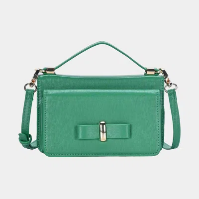 Fashnzfab Solid Rectangle Tote / Crossbody Bag In Green