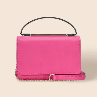 Fashnzfab Solid Rectangle Tote / Crossbody Bag In Pink