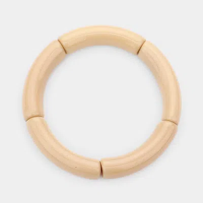 Fashnzfab Solid Resin Stretch Bracelet Brown