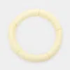 Fashnzfab Solid Resin Stretch Bracelet Ivory In Multi