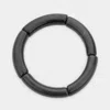 Fashnzfab Solid Resin Stretch Bracelet Jet Black In Black