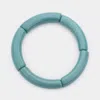 Fashnzfab Solid Resin Stretch Bracelet Teal In Blue
