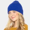 Fashnzfab Solid Ribbed Cuff Beanie Hat In Multi