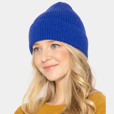 Fashnzfab Solid Ribbed Cuff Beanie Hat In Multi