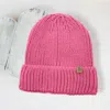 Fashnzfab Solid Ribbed Cuff Beanie Hat In Pink