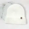 Fashnzfab Solid Ribbed Cuff Beanie Hat In White