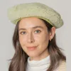 Fashnzfab Solid Sherpa Beret Hat In Green
