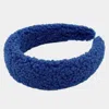 Fashnzfab Solid Sherpa Headband In Blue