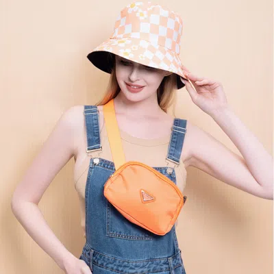Fashnzfab Solid Sling Bag / Fanny Pack / Belt Bag In Orange