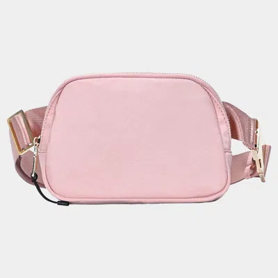 Fashnzfab Solid Sling Bag / Fanny Pack / Belt Bag In Pink