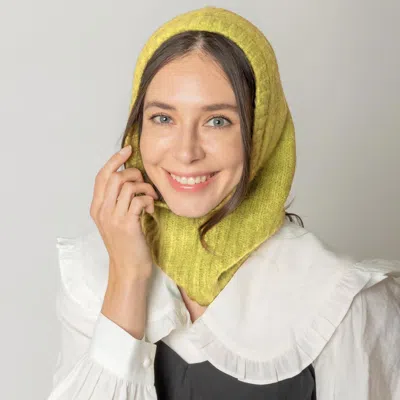 Fashnzfab Solid Snood Hat In Yellow