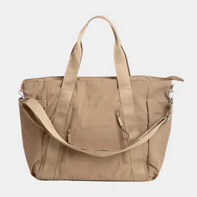 Fashnzfab Solid Spacious Multi Compartment Carryall Tote Bag