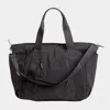 Fashnzfab Solid Spacious Multi Compartment Carryall Tote Bag In Black