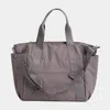 Fashnzfab Solid Spacious Multi Compartment Carryall Tote Bag In Gray