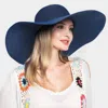 Fashnzfab Solid Straw Sun Hat In Blue