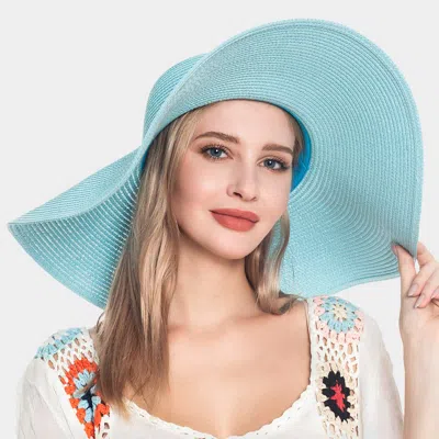Fashnzfab Solid Straw Sun Hat In Multi