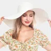 Fashnzfab Solid Straw Sun Hat In White