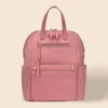 Fashnzfab Solid Trolley Sleeve Backpack Bag In Pink