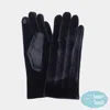 Fashnzfab Solid Velvet Feel Smart Touch Gloves In Blue