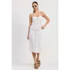 Fashnzfab Spaghetti Strap Lace Midi Dress