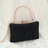 Fashnzfab Sparkle Fabric Evening Clutch Bag / Crossbody Bag In Blue