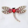 Fashnzfab Sparkling Stone Embellished Dragonfly Pin Brooch In Metallic
