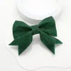 Fashnzfab Sparkly Bling Stone Bow Hair Barrette In Green