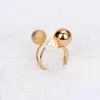 Fashnzfab Spherical Pearl Ring (adjustable) In Multi
