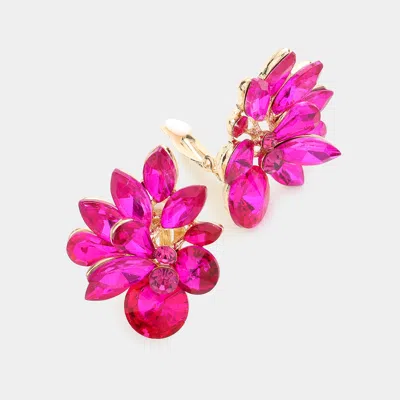 Fashnzfab Spike Leaf Clip-on Earrings In Gold