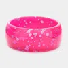 Fashnzfab Splash Print Bangle Bracelet Pink In Pink